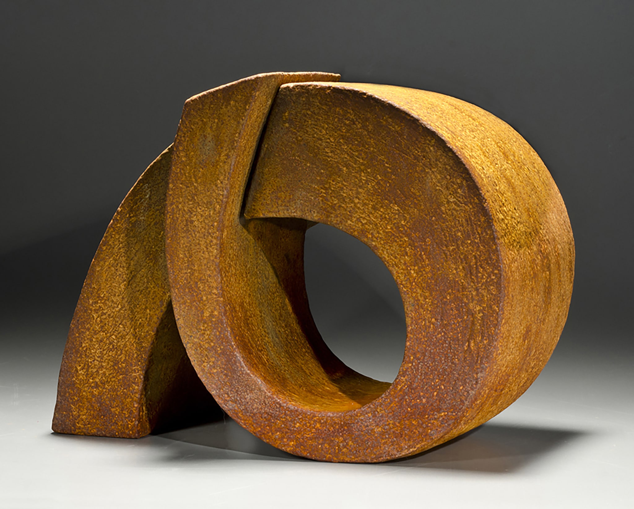 Intersection, 8.5" x 11" x 8.5", clay with iron oxide finish